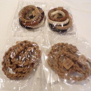 Unisex Hair Elastics, Durable Ponytail Holders & Bun Bands, Man Bun,  New in pkg